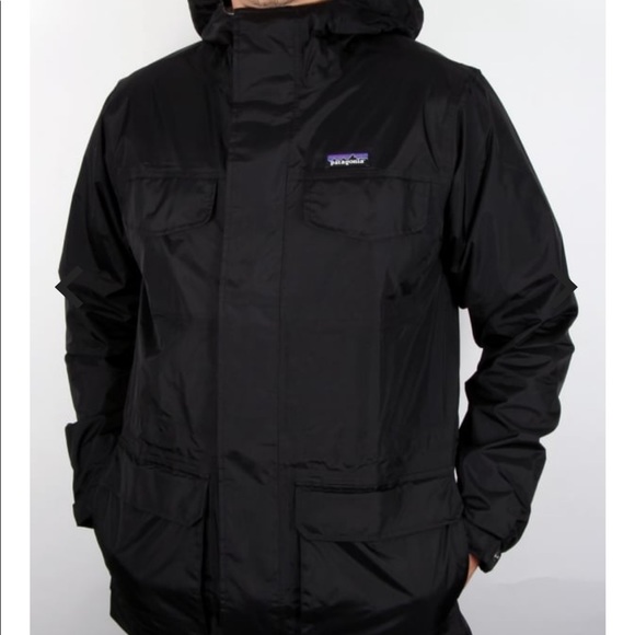 Patagonia Other - Patagonia Torrentshell men’s hooded windbreaker jacket black size large NWOT